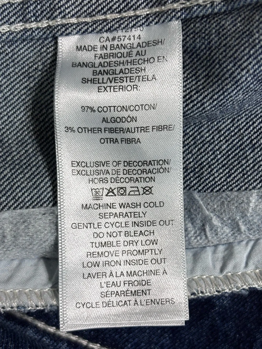 True Religion AOP Logo Denim Jacket World Tour Trucker Blue Large